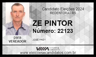 Candidato ZE PINTOR 2024 - REDENTORA - Eleições