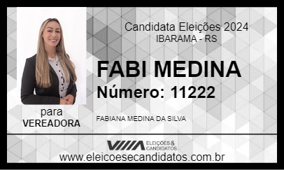 Candidato FABI MEDINA 2024 - IBARAMA - Eleições