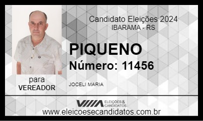 Candidato PIQUENO 2024 - IBARAMA - Eleições