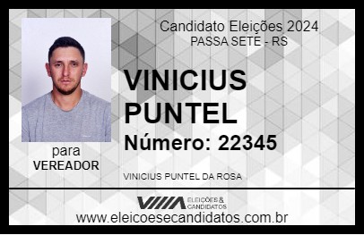 Candidato VINICIUS PUNTEL 2024 - PASSA SETE - Eleições