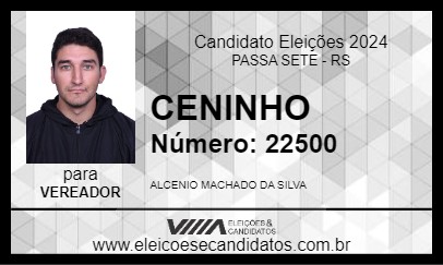 Candidato CENINHO 2024 - PASSA SETE - Eleições