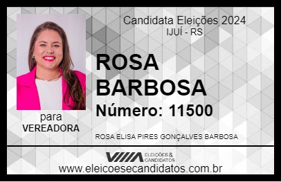 Candidato ROSA BARBOSA 2024 - IJUÍ - Eleições