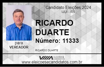 Candidato RICARDO DUARTE 2024 - IJUÍ - Eleições