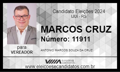 Candidato MARCOS CRUZ 2024 - IJUÍ - Eleições