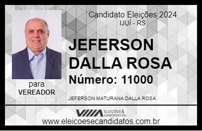 Candidato JEFERSON DALLA ROSA 2024 - IJUÍ - Eleições