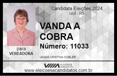 Candidato VANDA A COBRA 2024 - IJUÍ - Eleições