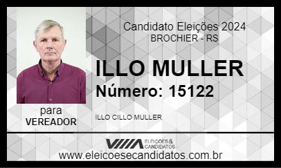 Candidato ILLO MULLER 2024 - BROCHIER - Eleições