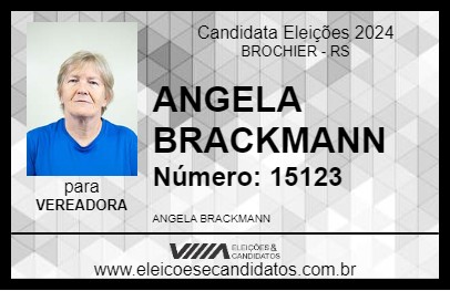 Candidato ANGELA BRACKMANN 2024 - BROCHIER - Eleições