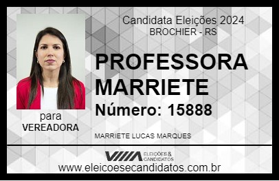 Candidato PROFESSORA MARRIETE 2024 - BROCHIER - Eleições