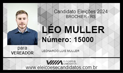 Candidato LÉO MULLER 2024 - BROCHIER - Eleições