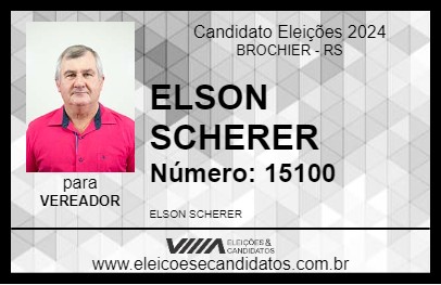 Candidato ELSON SCHERER 2024 - BROCHIER - Eleições