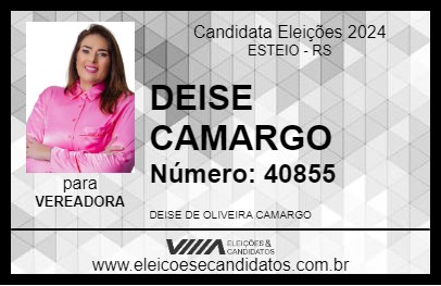 Candidato DEISE CAMARGO 2024 - ESTEIO - Eleições