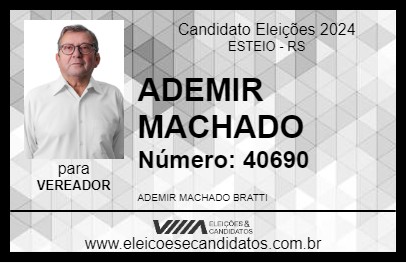 Candidato ADEMIR MACHADO 2024 - ESTEIO - Eleições