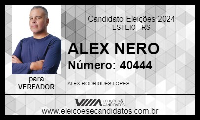 Candidato ALEX NERO 2024 - ESTEIO - Eleições