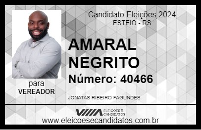 Candidato AMARAL NEGRITO 2024 - ESTEIO - Eleições