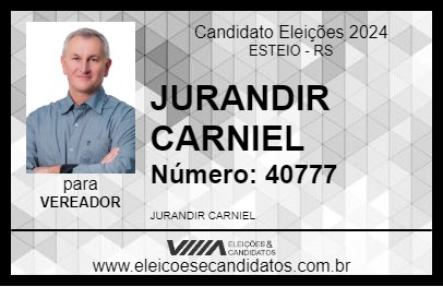 Candidato JURANDIR CARNIEL 2024 - ESTEIO - Eleições