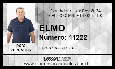 Candidato ELMO 2024 - CERRO GRANDE DO SUL - Eleições