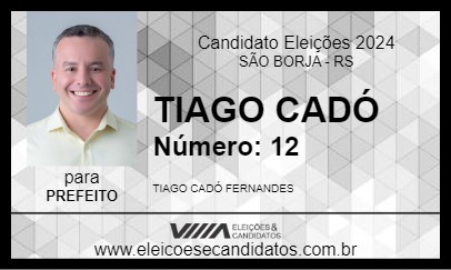 Candidato TIAGO CADÓ 2024 - SÃO BORJA - Eleições