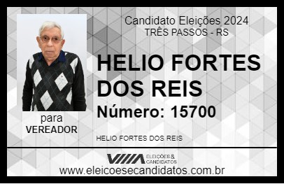 Candidato HELIO FORTES DOS REIS 2024 - TRÊS PASSOS - Eleições