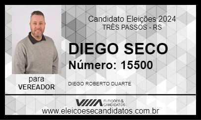 Candidato DIEGO SECO 2024 - TRÊS PASSOS - Eleições