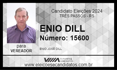 Candidato ENIO DILL 2024 - TRÊS PASSOS - Eleições