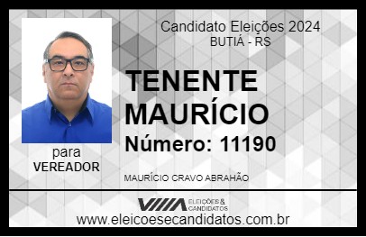 Candidato TENENTE MAURÍCIO 2024 - BUTIÁ - Eleições