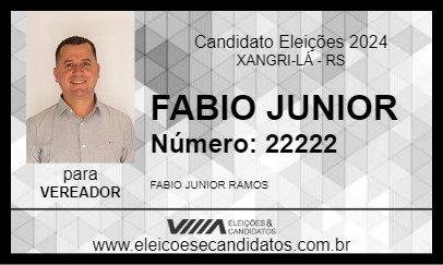 Candidato FABIO JUNIOR 2024 - XANGRI-LÁ - Eleições