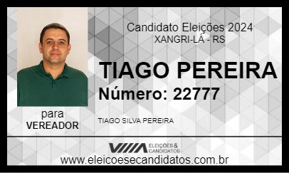 Candidato TIAGO PEREIRA 2024 - XANGRI-LÁ - Eleições