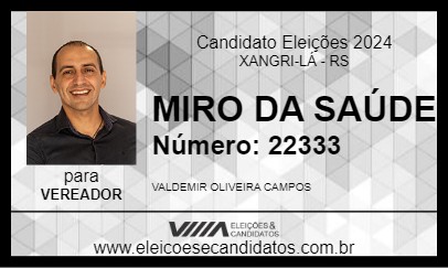 Candidato MIRO DA SAÚDE 2024 - XANGRI-LÁ - Eleições