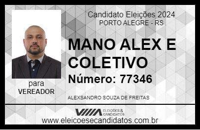 Candidato MANO ALEX E COLETIVO 2024 - PORTO ALEGRE - Eleições