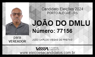 Candidato JOÃO CARLOS 2024 - PORTO ALEGRE - Eleições