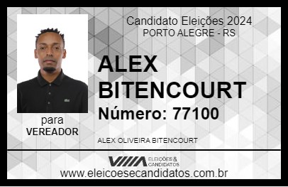 Candidato ALEX BITENCOURT 2024 - PORTO ALEGRE - Eleições