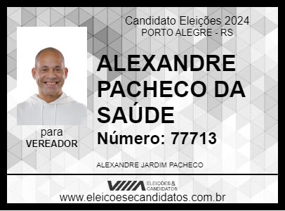 Candidato ALEXANDRE PACHECO DA SAÚDE 2024 - PORTO ALEGRE - Eleições