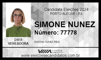 Candidato SIMONE NUNEZ 2024 - PORTO ALEGRE - Eleições