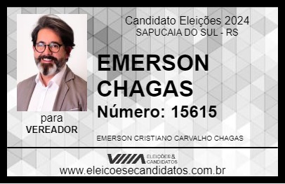 Candidato EMERSON CHAGAS 2024 - SAPUCAIA DO SUL - Eleições