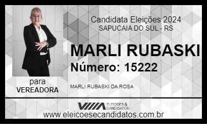 Candidato MARLI RUBASKI 2024 - SAPUCAIA DO SUL - Eleições