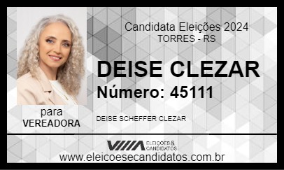 Candidato DEISE CLEZAR 2024 - TORRES - Eleições