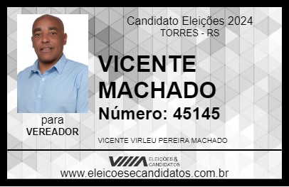 Candidato VICENTE MACHADO 2024 - TORRES - Eleições