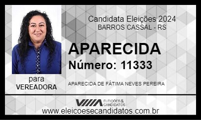 Candidato APARECIDA 2024 - BARROS CASSAL - Eleições