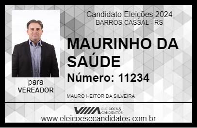 Candidato MAURINHO DA SAÚDE 2024 - BARROS CASSAL - Eleições