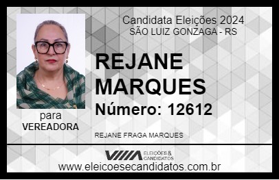 Candidato REJANE MARQUES 2024 - SÃO LUIZ GONZAGA - Eleições