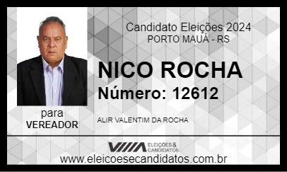 Candidato NICO ROCHA 2024 - PORTO MAUÁ - Eleições