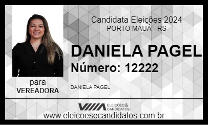 Candidato DANIELA PAGEL 2024 - PORTO MAUÁ - Eleições