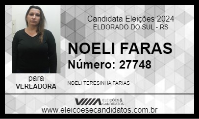 Candidato NOELI FARIAS 2024 - ELDORADO DO SUL - Eleições