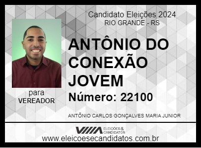 Candidato ANTÔNIO DO CONEXÃO JOVEM 2024 - RIO GRANDE - Eleições