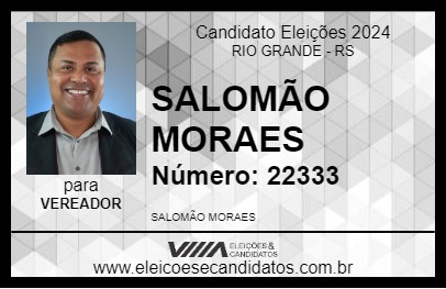 Candidato SALOMÃO MORAES 2024 - RIO GRANDE - Eleições