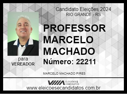 Candidato PROFESSOR MARCELO MACHADO 2024 - RIO GRANDE - Eleições