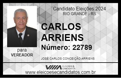 Candidato CARLOS ARRIENS 2024 - RIO GRANDE - Eleições