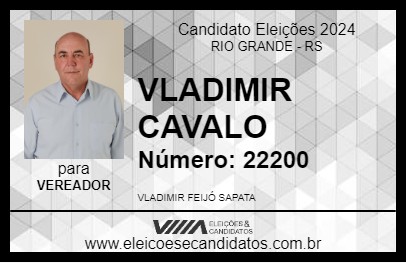 Candidato VLADIMIR CAVALO 2024 - RIO GRANDE - Eleições