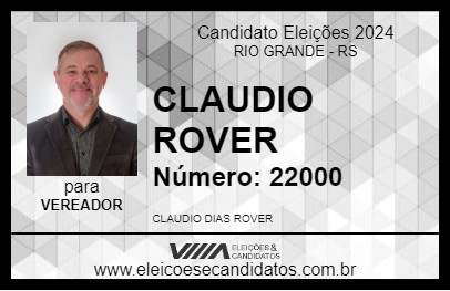 Candidato CLAUDIO ROVER 2024 - RIO GRANDE - Eleições